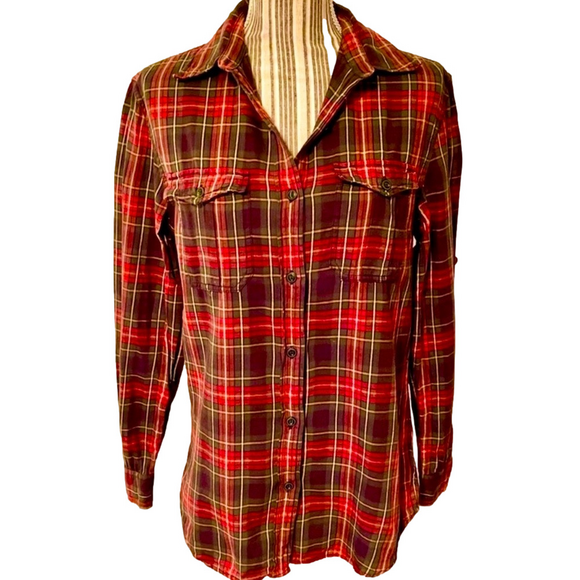 Denim & Supply Ralph Lauren Tops - 🎅 Ralph Lauren Denim & Supply red green & white cotton flannel style shirt S/P